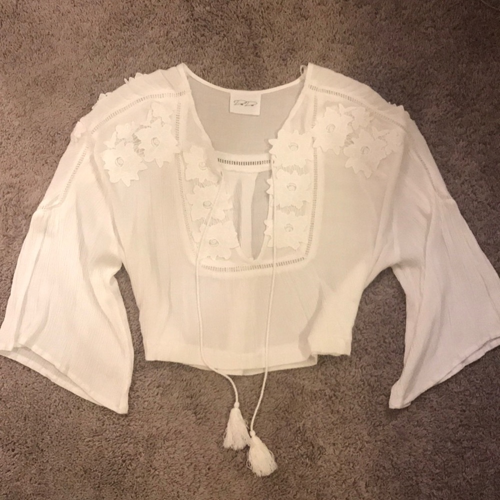 White crop top